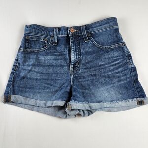J. Crew Denim Shorts Women's Size 25 Cuffed Medium Wash Blue